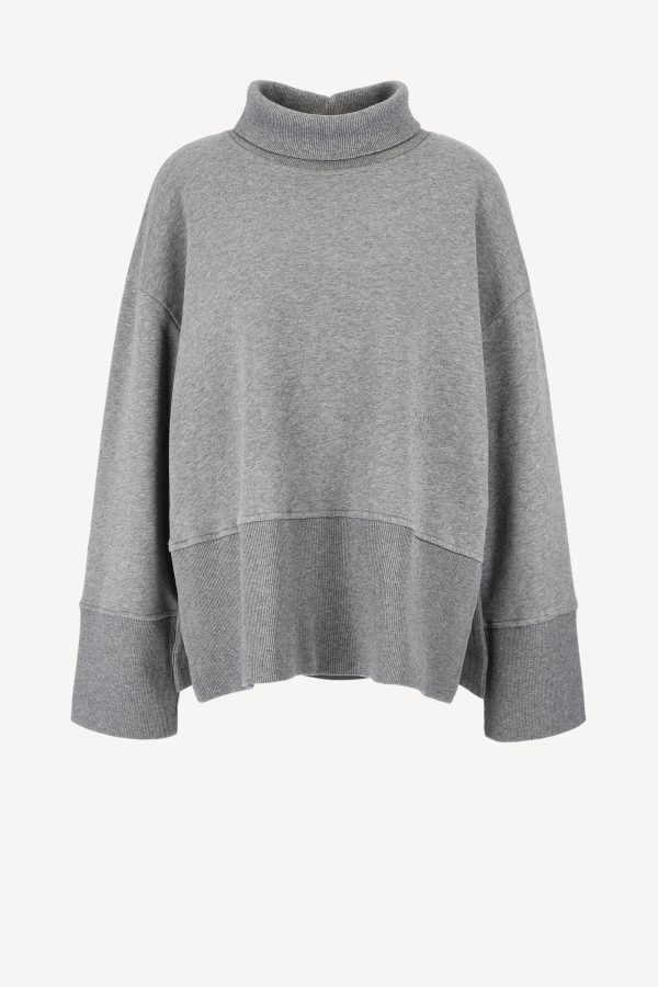 Grey Heather Turtleneck Sweater